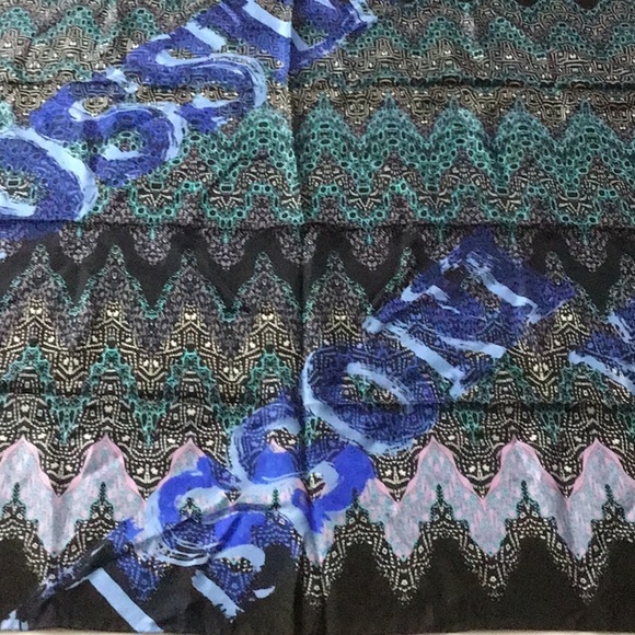 NWT Missoni $280 Printed Silk Scarf Blue - Picture 8 of 8